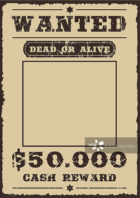 复古通缉令海报图片素材