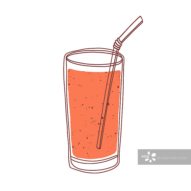 装在玻璃杯里的新鲜浆果冰沙图片素材