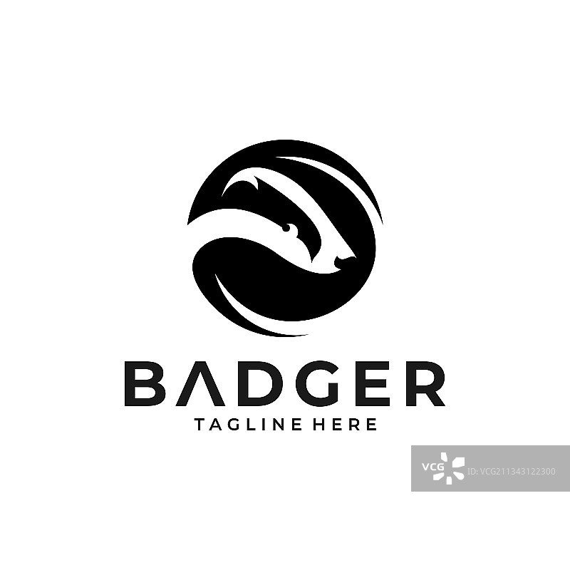 獾动物Logo设计模板图片素材