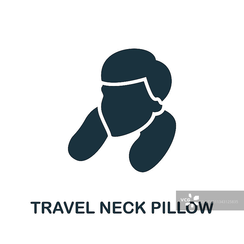 旅行护颈枕图标简约元素图片素材