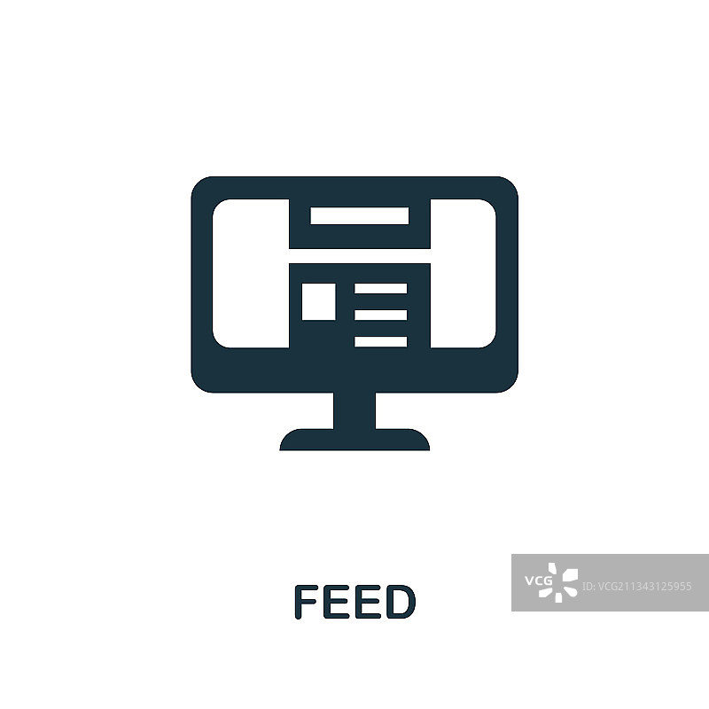 社交媒体Feed简单元素图标图片素材