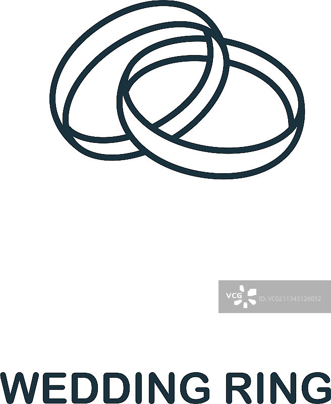 情人节系列中的结婚戒指图标图片素材