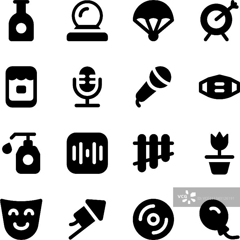 趣味娱乐实体图标包图片素材