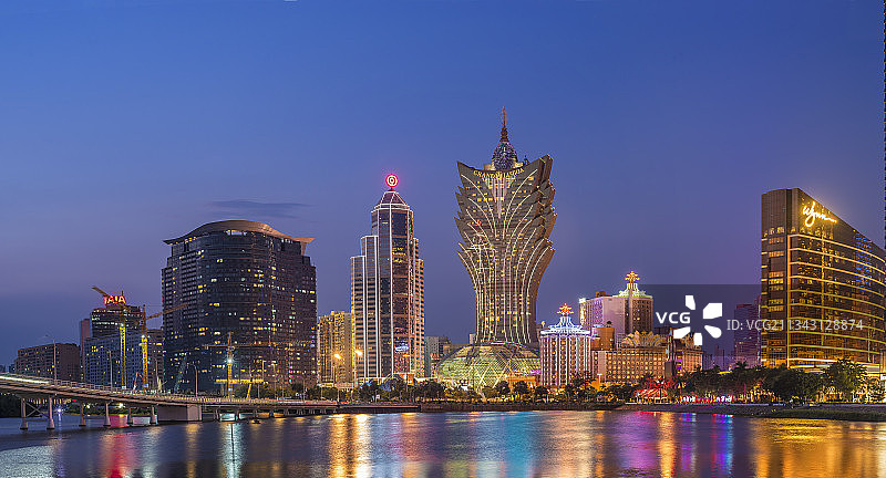 澳门新葡京夜景图片素材