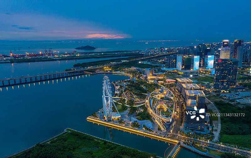 宝安区欢乐港湾摩天轮大湾区前海图片素材