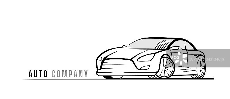 线条风格的赛车图片素材