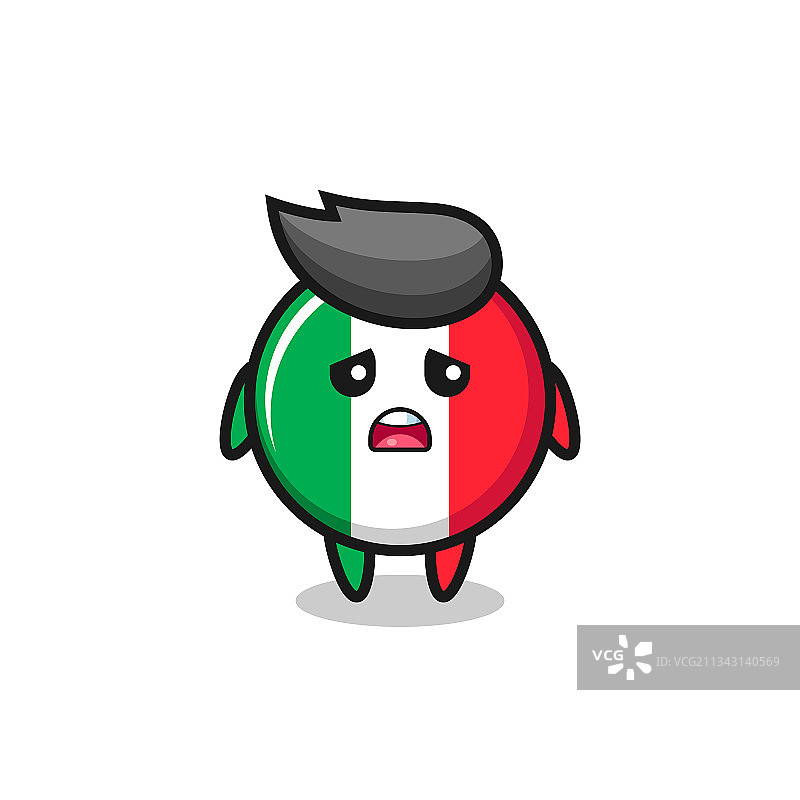 失望的表情意大利国旗卡通图片素材