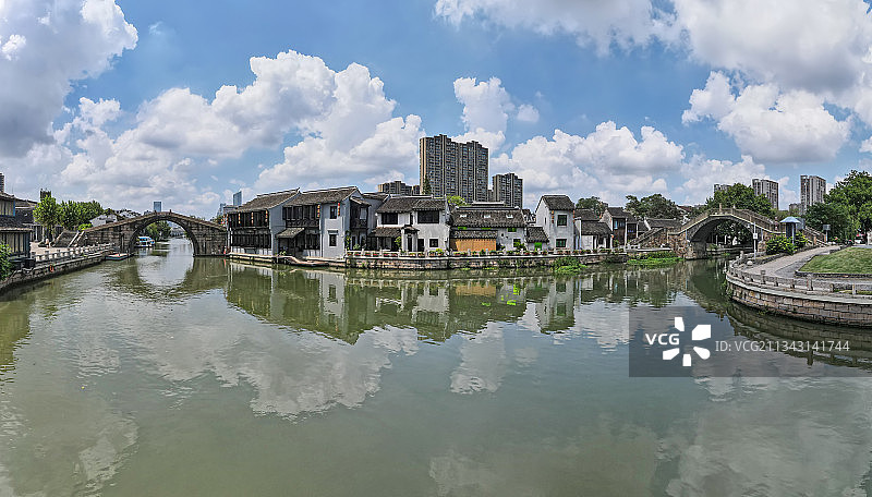 航拍清名桥古运河景区图片素材