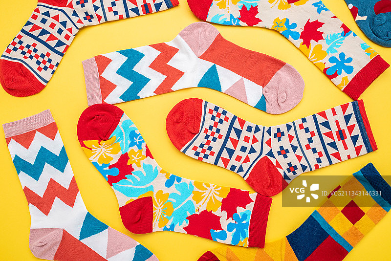 秋季时尚纯棉花袜子女性购物概念图片素材