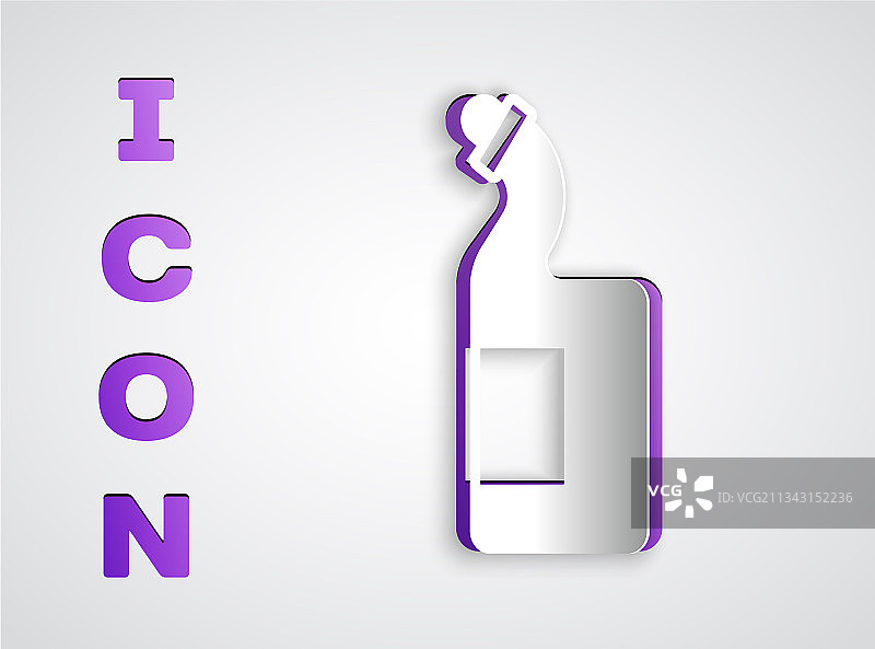 纸剪洗洁精瓶子图标图片素材