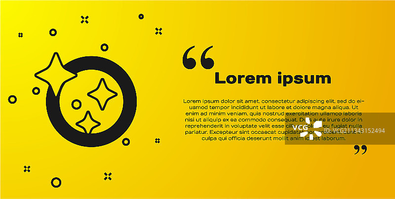 黄色背景上的黑色洗碗图标图片素材