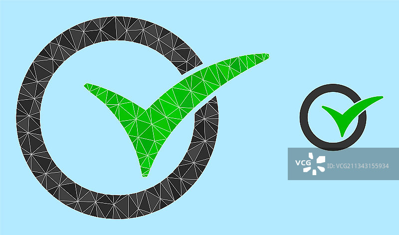 三角形填充赞成票图标图片素材