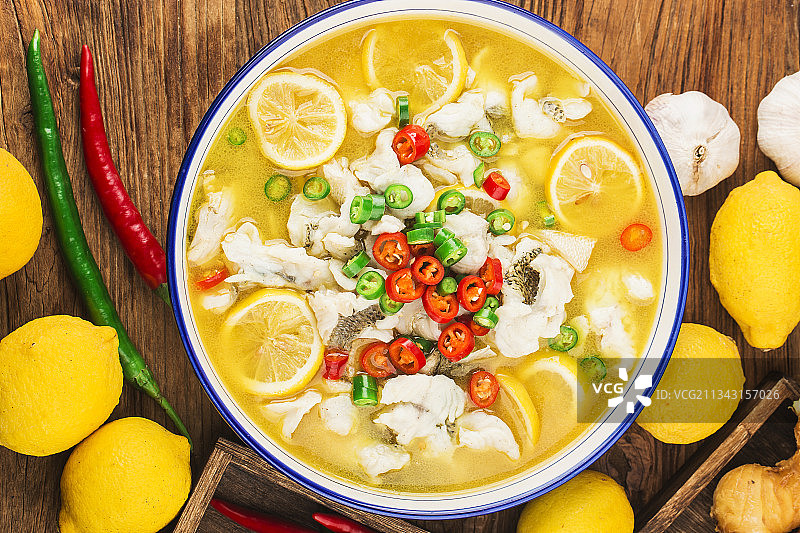 柠檬鱼片图片素材