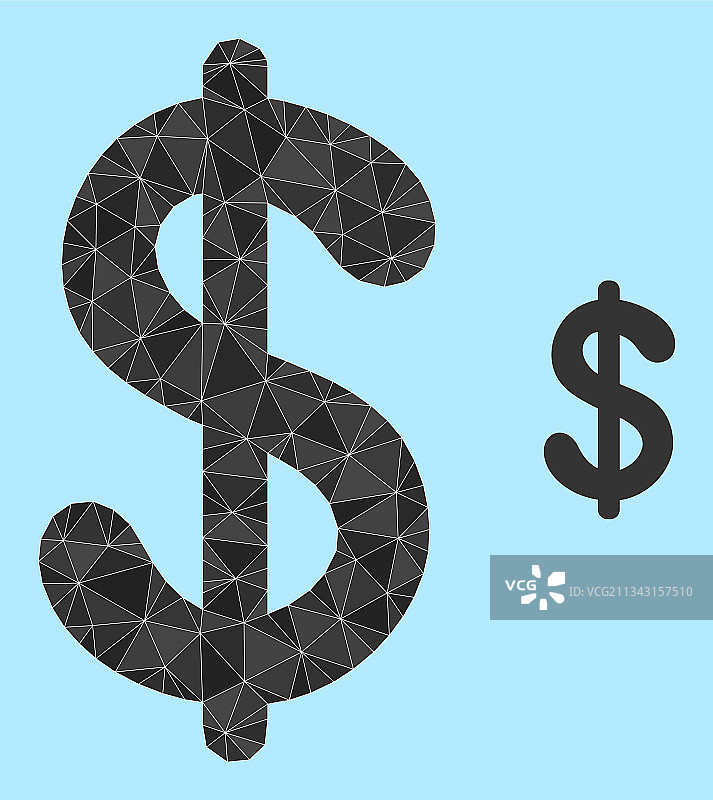 填充的美元货币图标三角形图片素材