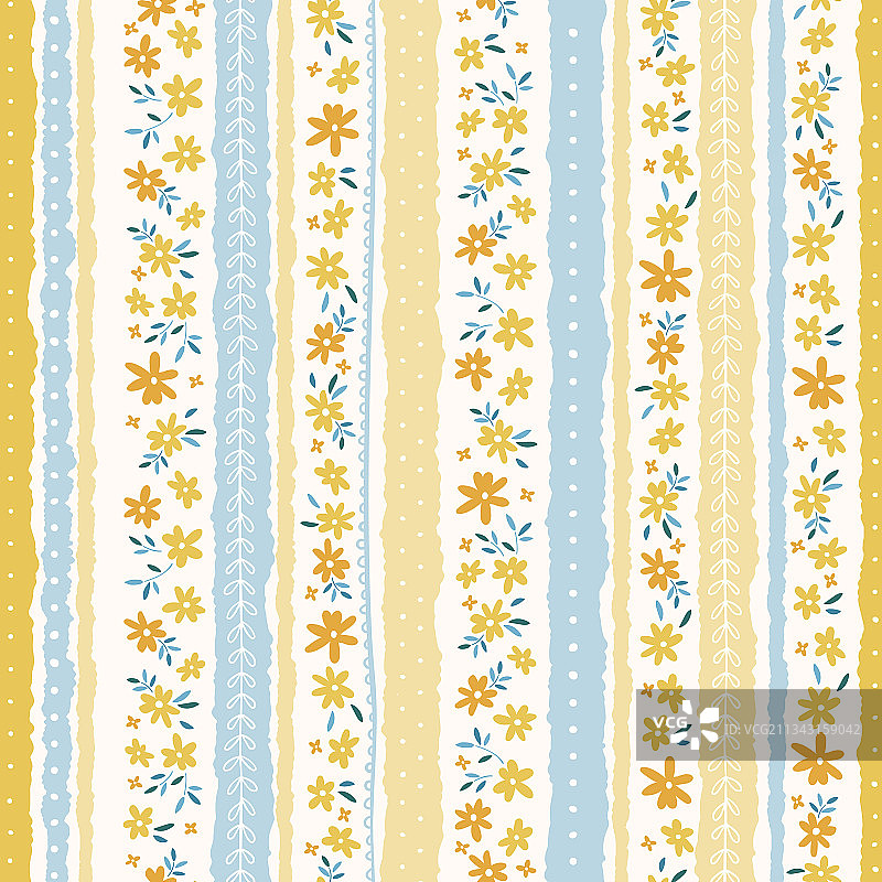 可爱手绘碎花无缝图案图片素材