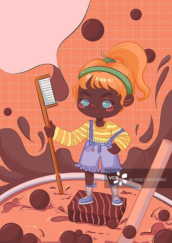 奶茶小妹图片素材