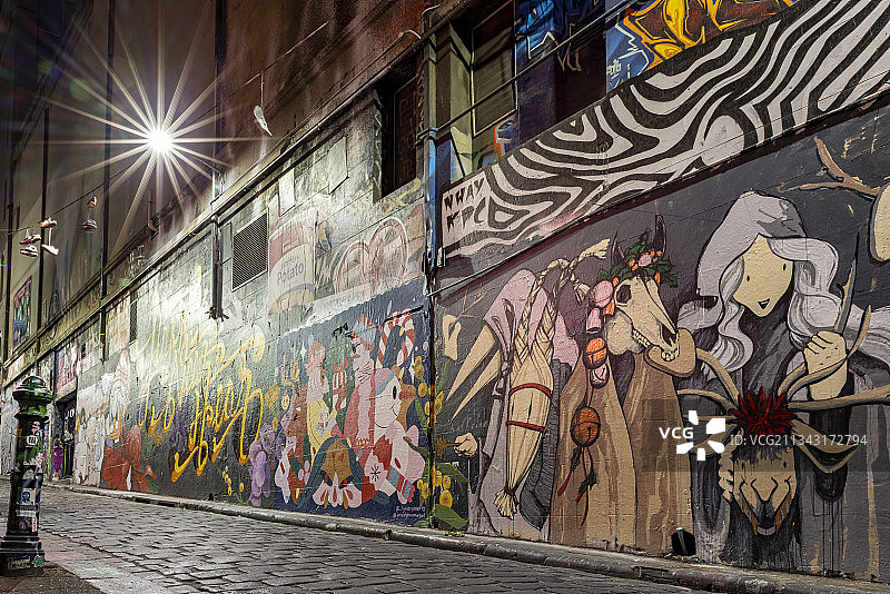 墨尔本涂鸦街图片素材