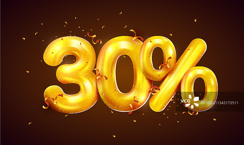 30%折扣优惠创意组合图片素材