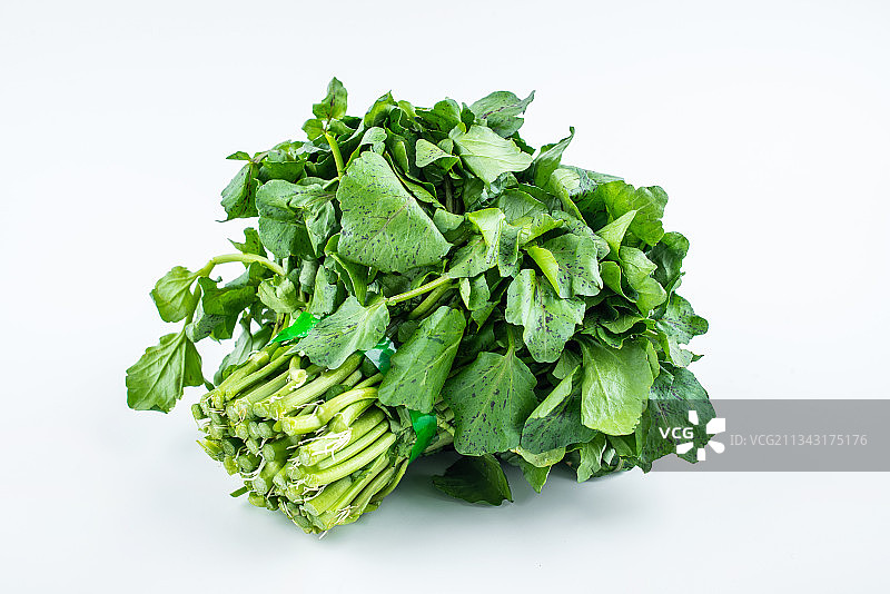 新鲜绿色蔬菜西洋菜图片素材