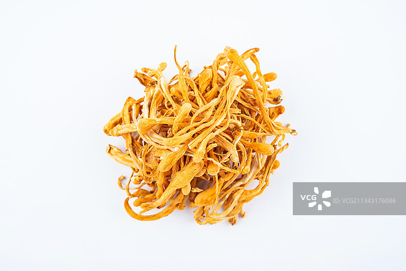 滋补汤料干虫草花图片素材