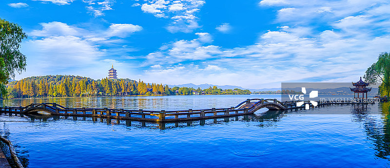 杭州西湖自然风景图片素材
