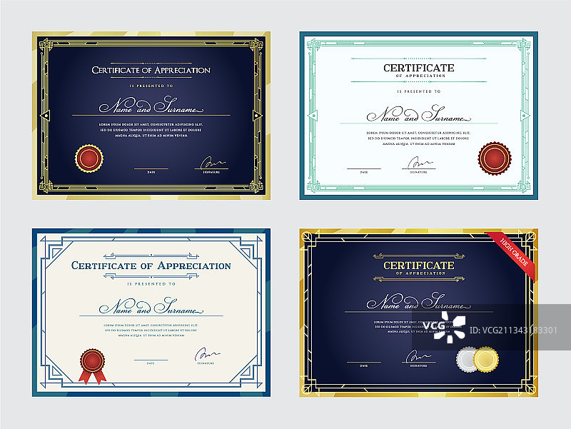 文凭货币边框模板图片素材