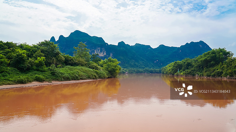 广西崇左明江风光图片素材