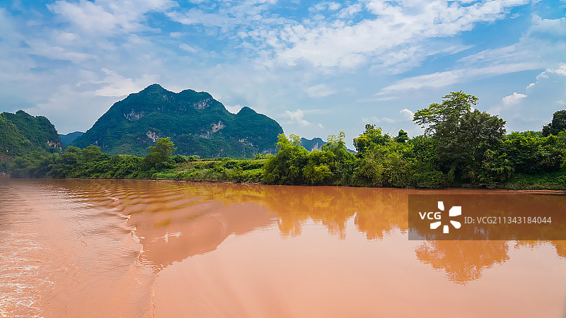 广西崇左明江风光图片素材