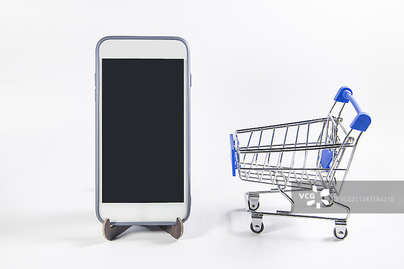 手机和购物车图片素材
