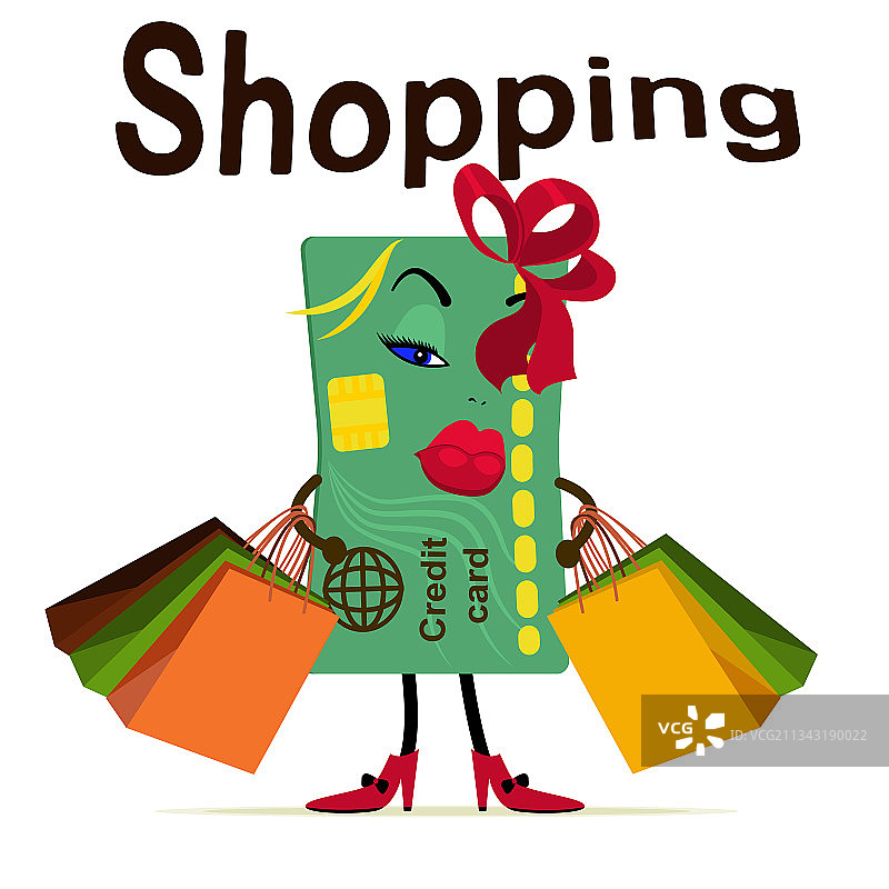 信用卡购物图片素材