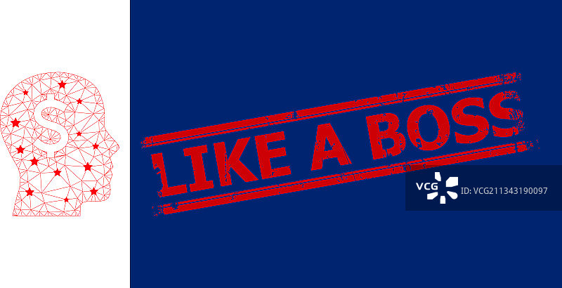 像老板一样纹理印章和银行家头像图片素材