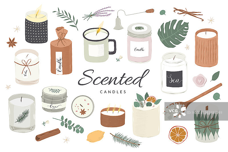 大豆香薰蜡烛素材图片素材