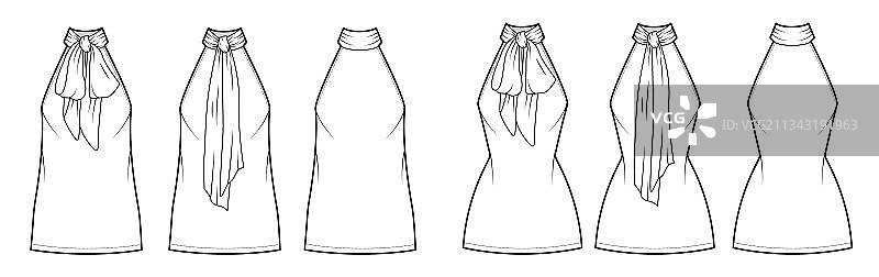 领结连衣裙技术时尚素材图片素材