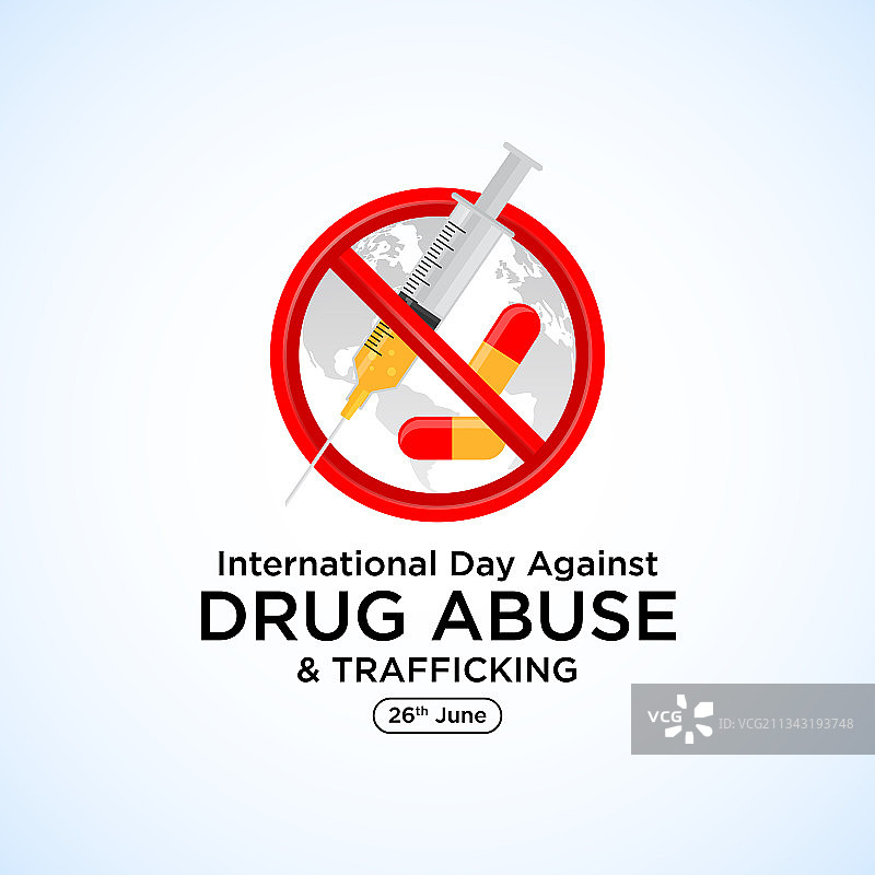 国际禁毒日宣传日历图片素材