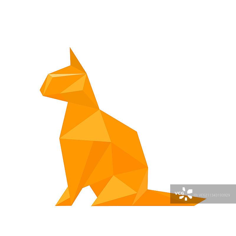 多边形猫图像标志图片素材