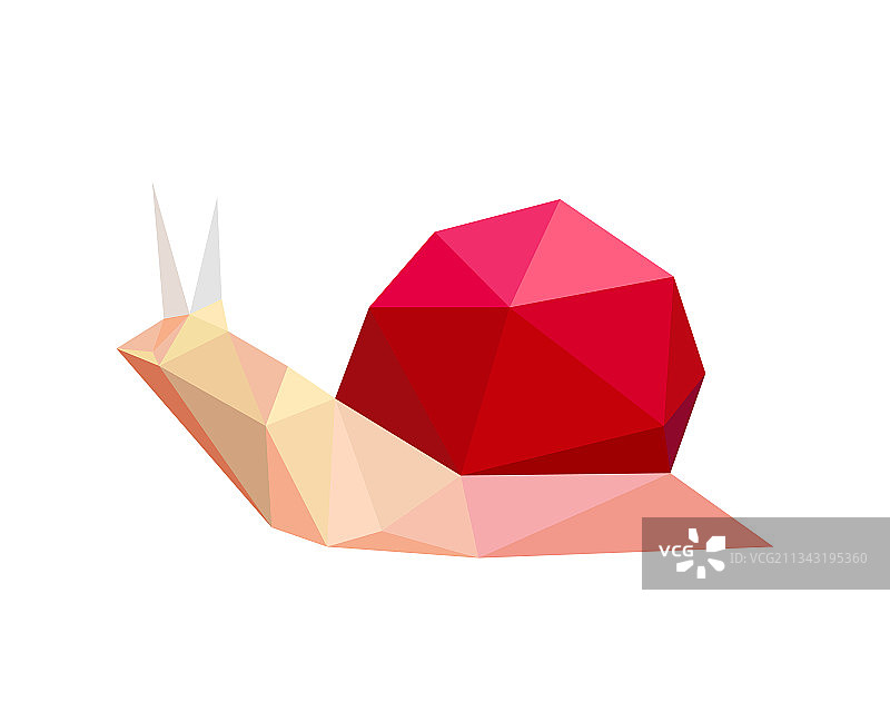 多边形艺术的蛞蝓图片图片素材