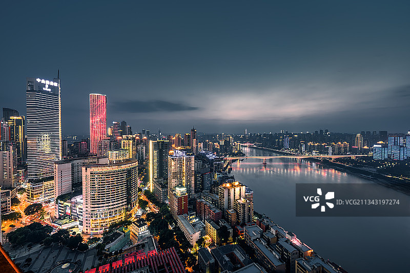 重庆嘉陵江两岸夜色图片素材