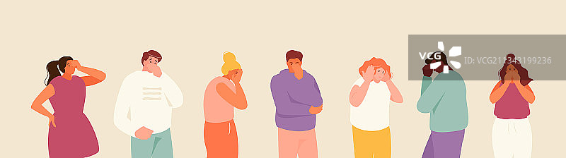 人们表达压力、绝望和焦虑图片素材