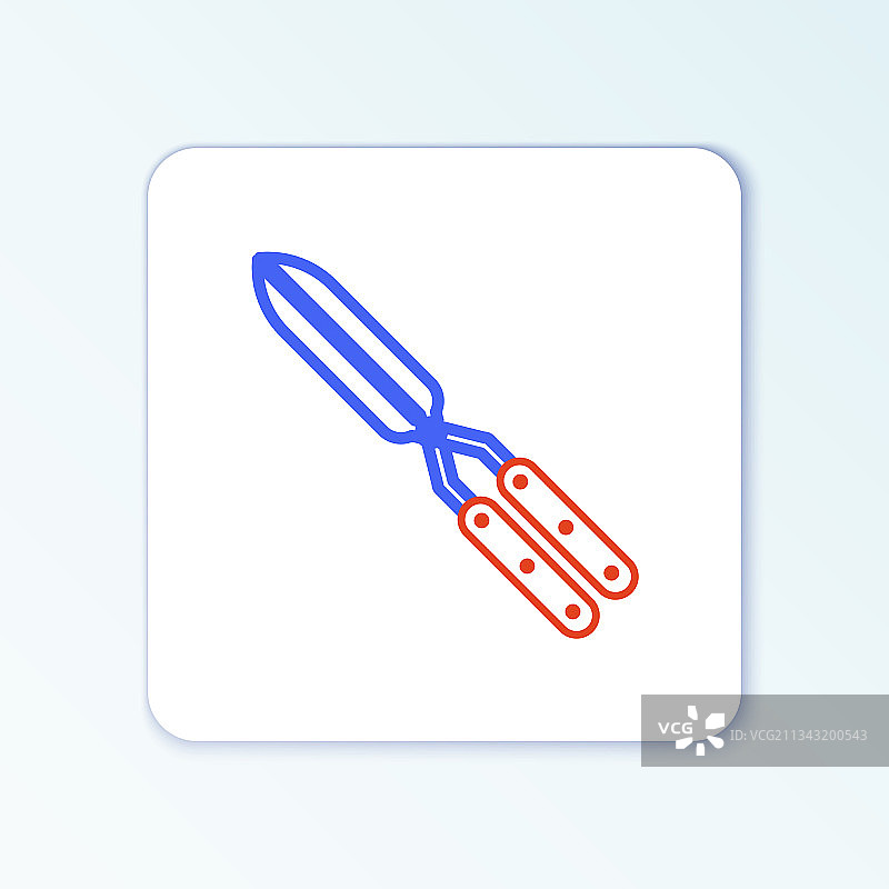 园艺手工剪刀修剪线条图标图片素材