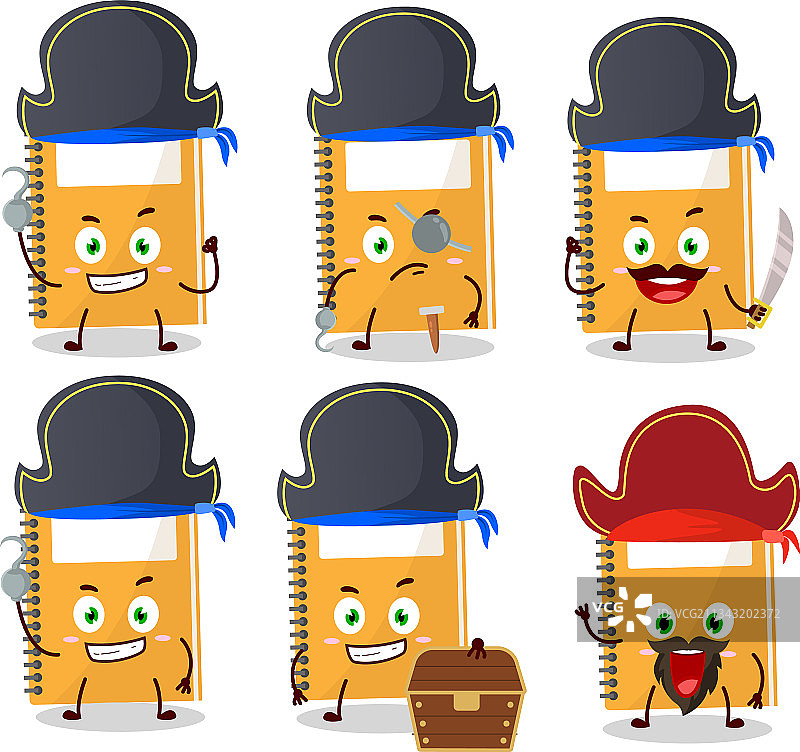 橙色学习书卡通形象图片素材