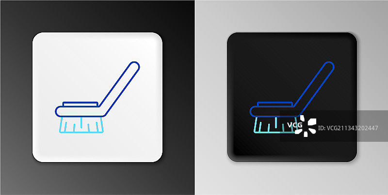 灰色背景上的清洁刷图标线条图片素材