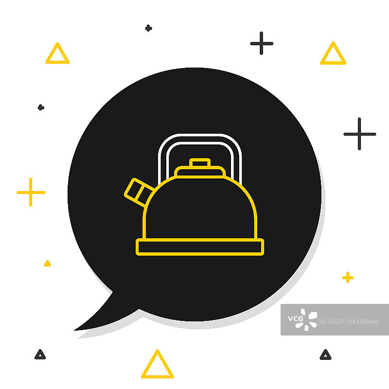 带把手线条水壶图标图片素材