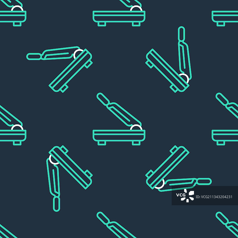裁纸刀图标线条（无缝图案）图片素材