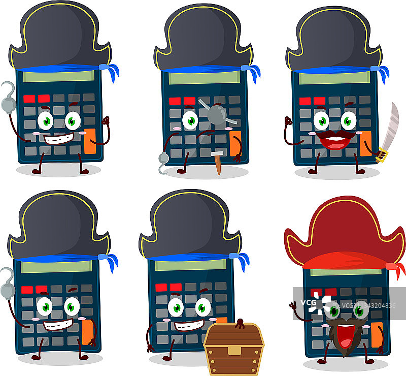 卡通人物计算器图片素材