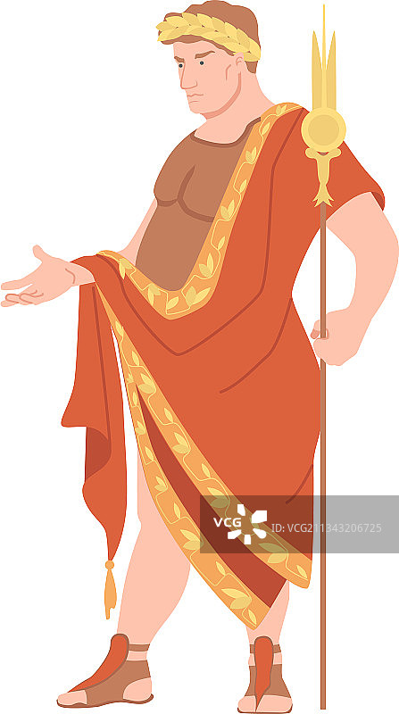 身穿长裙的年轻罗马皇帝图片素材