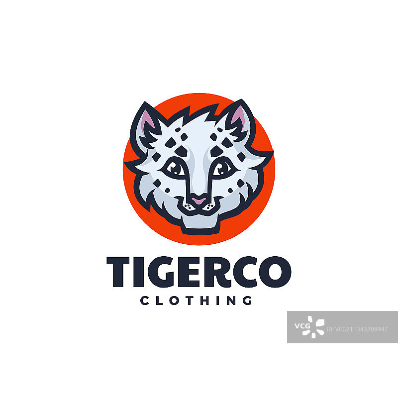 简约吉祥物风格老虎logo图片素材