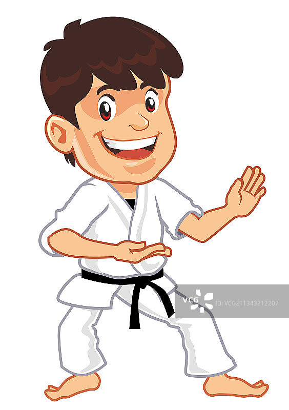 空手道吉祥物卡通图片素材