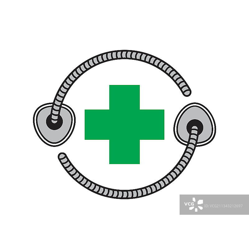 医疗麻醉扁平风格Logo图标图片素材