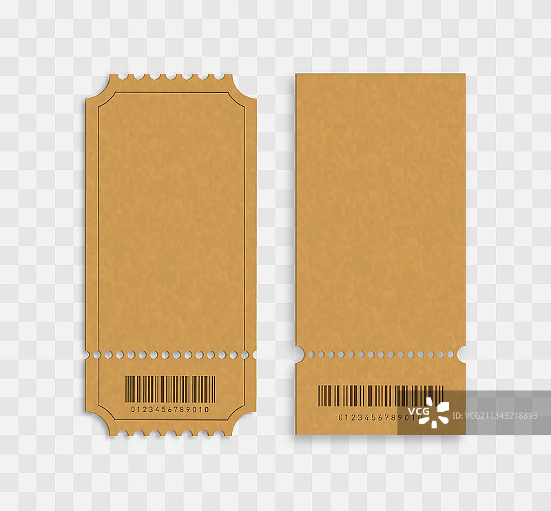 带条形码的空白票图片素材