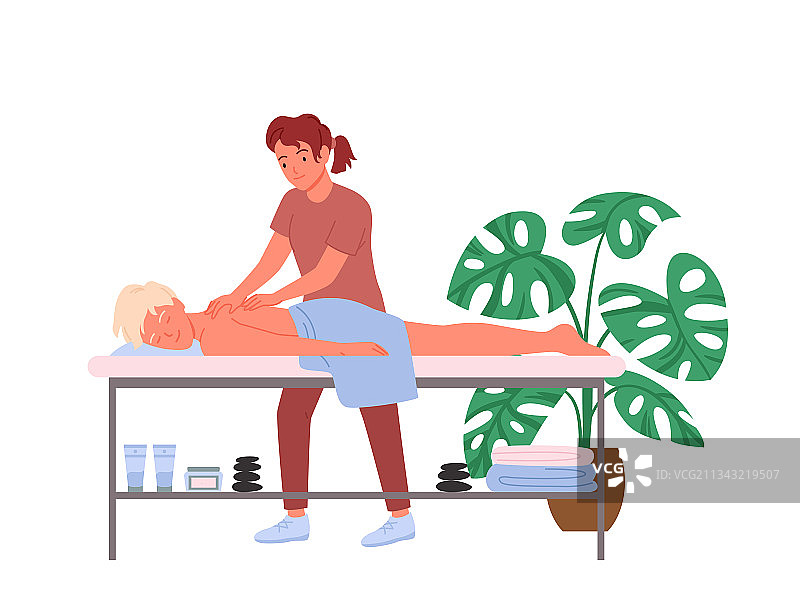 骨科医生按摩治疗图片素材